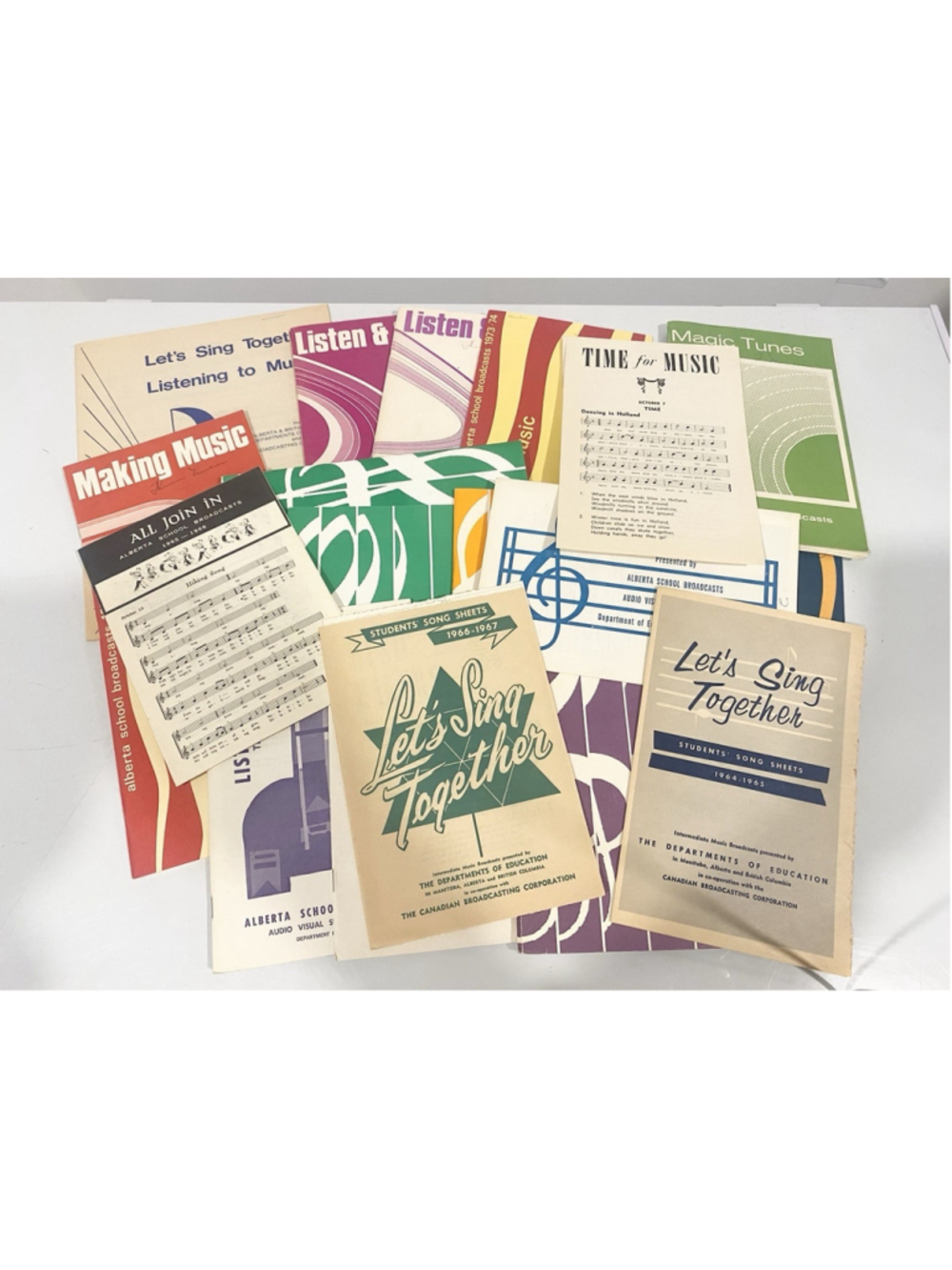 Vintage 1960s 70s Alberta School Broadcasts Music Booklets CBC Education Lot
